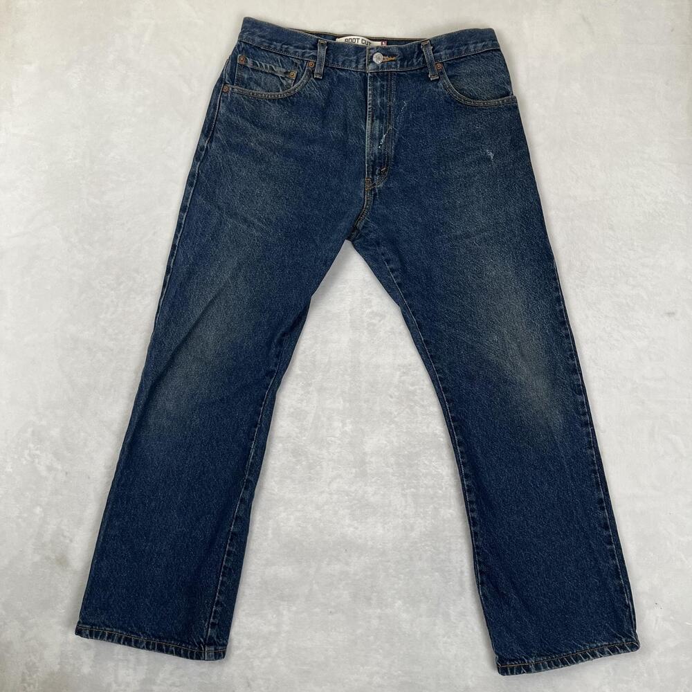 Levi's 517 Jeans Mens 34x29 Blue Bootcut Regular Fit Denim Mexico Medium Wash